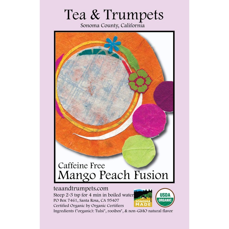 USDA Organic Mango Peach Fusion Loose Leaf Herbal Tea 1