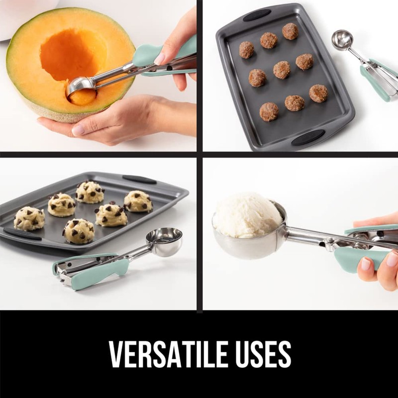 Gorilla Grip Premium Stainless Steel, Spring-Loaded Scoop for Fruit, Cookie
