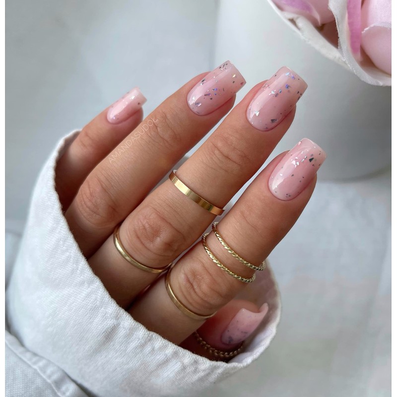 T22 Semilac UV Nagellack Top Flower Flakes 7 ml