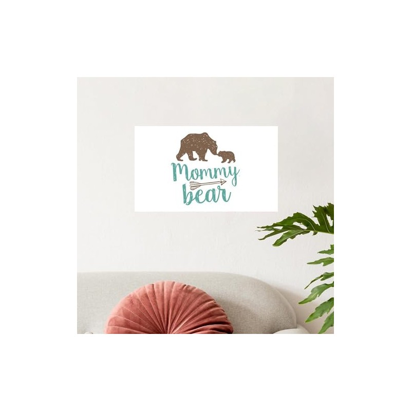 CafePress Mommy Bear 20x12 Wall Decal, Vinyl Wall Peel, Reusable