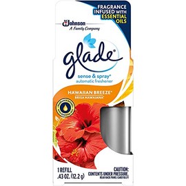 Glade Sense and Spray Twin Pack Hawaiian Breeze Automatic Freshener Refill, 0.86 Ounce - 6 - Pack or 0.43 Ounce - 12 pack