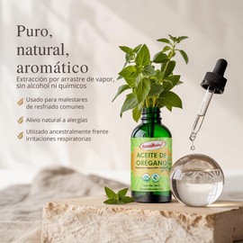 Nature's Blessings Aceite de Orégano 100% Orgánico, 80% Carvacrol, Grado Alimenticio, 30ml