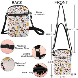 G2TUP Dogs Crossbody Bag Lady & Pluto & Goofy & Tramp Gifts Dog Lover Gifts Puppy Shoulder Bag (Many Aminal)