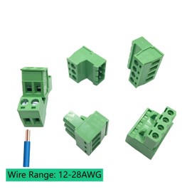 17-Piece 5.08mm Pluggable Screw Terminal Block Kit (2/3/4 Pins) with Screwdriver, Compatible with 12-28AWG, 300V 10A