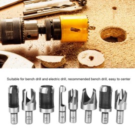 Wood Plug Cutter,8Pcs Wood Plug Cutter Tapered Claw Drill Bit Carpentry 6mm 10mm 13mm 16mm Cutting Tool