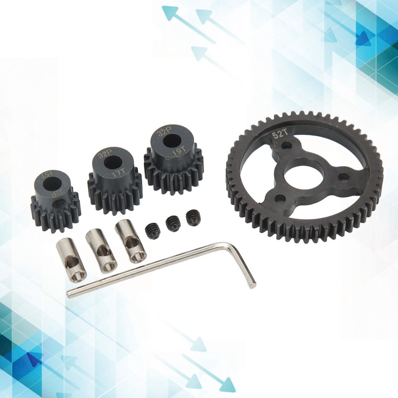 RC Metal Spur Gear Set Motor Pinion Gears Kit 52T