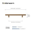 goldenwarm 10 Pack Champagne Bronze Cabinet Pulls Champagne Handles Kitchen