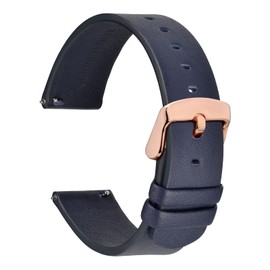 Wocci Quick Release Watch Band, Thin Genuine Leather Smart Watch Band, 0.7, 0.8, 0.9 in (18, 20, 22 mm)
