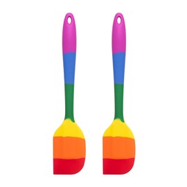 Cooking With Pride Non-Stick Scraper Spatula, Heat-Safe Silicone With Iron Core, 10.75-Inch, Set of 2