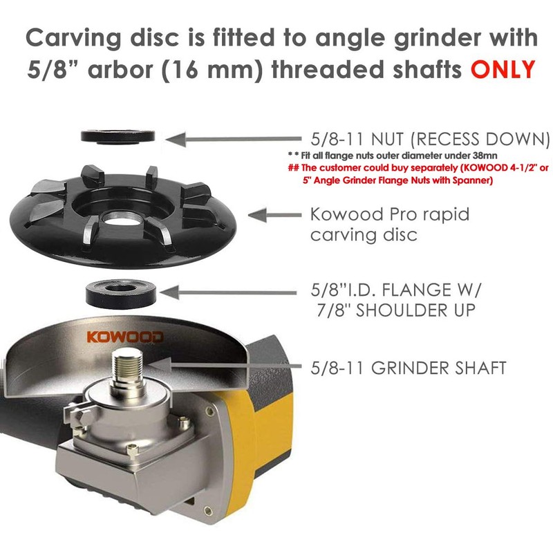 Wood Turbo Carving Disc (Curve) in 8 Teeth by KOWOOD