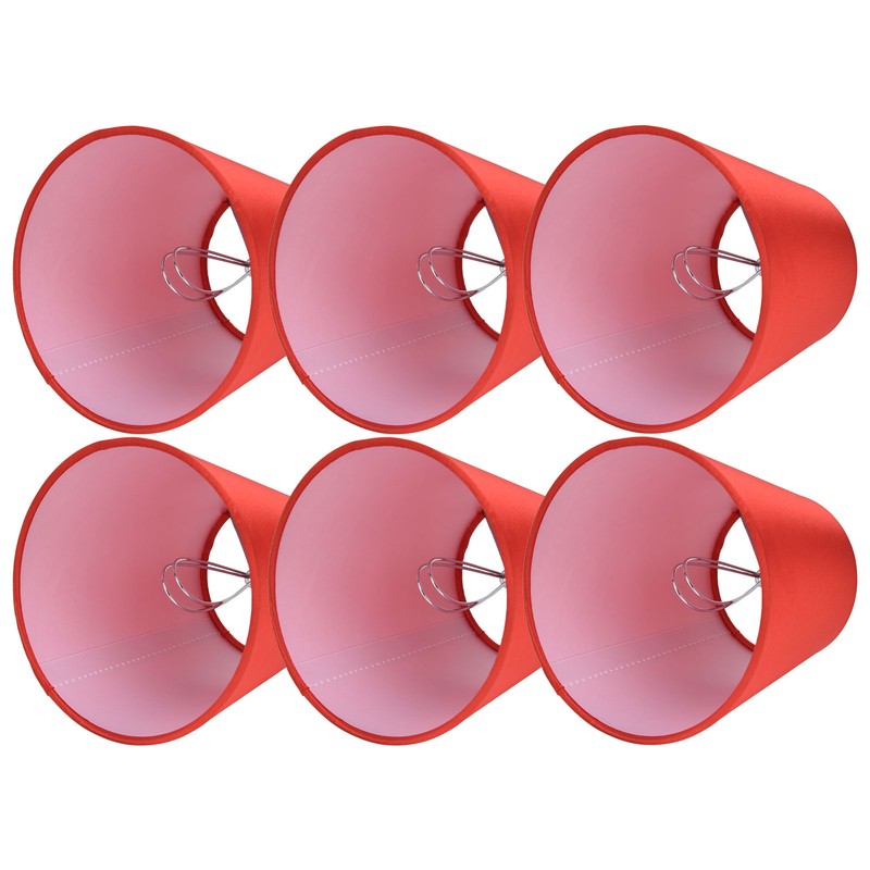 6PCS E14 Lamp Shade Fabric Lampshade Table Lamp Ceiling Lamp