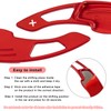 Red Sports Aluminum Steering Wheel Paddle Shifter Extension Cover trim