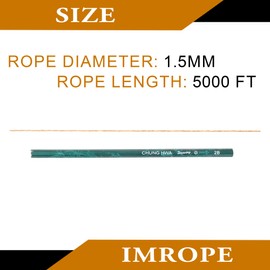 IMROPE 1.5mm x 5000 Feet Natural Jute Rope, Twine for Gardening Tomato Climbing Plant Tie Floristry Crafts Gift Wrapping Packing Decor