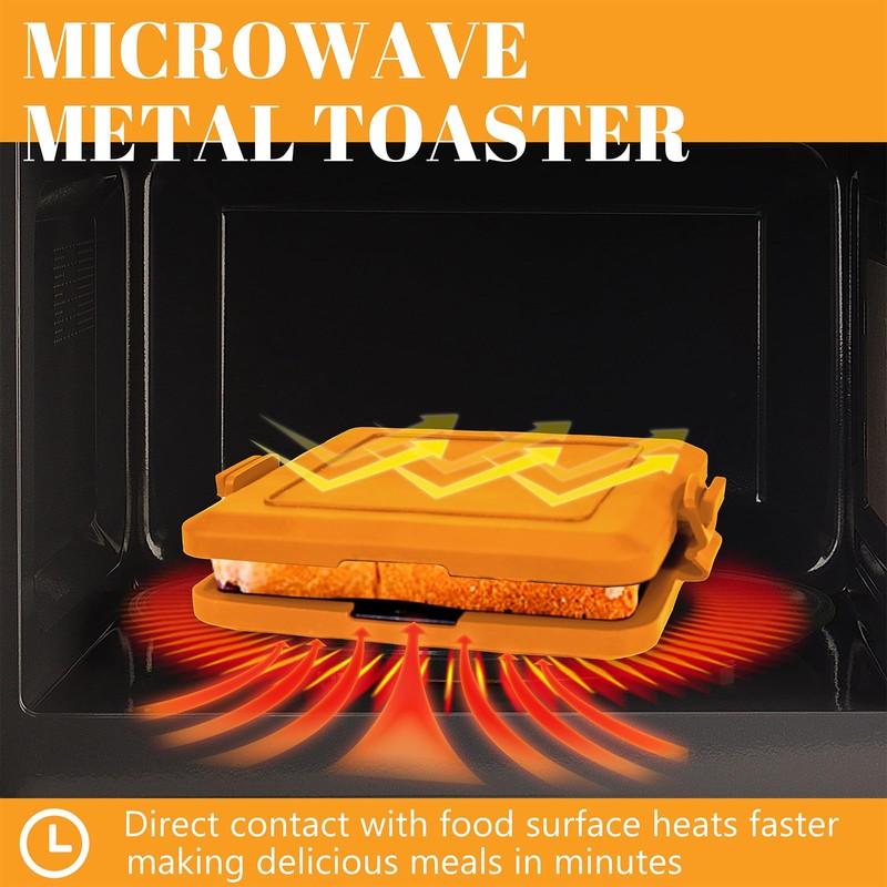 Microwave Crispy Sandwich Maker - 5.5" Non-Stick Panini Press with
