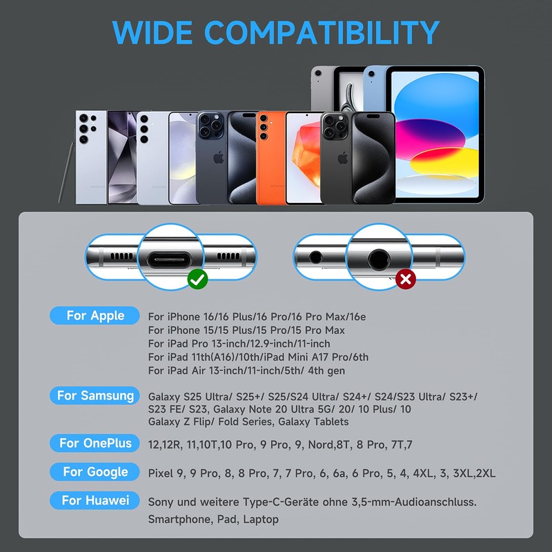 Harphones USB C Wired W01