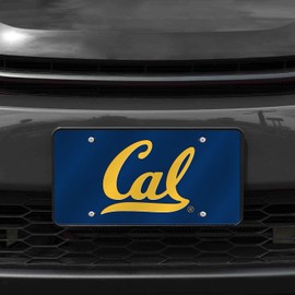 Rico California Cal Berkeley Bears Blue Mirror Look Acrylic License Plate Laser Tag