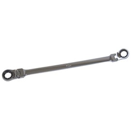 K Tool International 43112 5/16" x 3/8" SAE Double Box Ratcheting Wrench for Garages, Repair Shops and DIY, Forged, Heat-Treated, Chrome Vanadium Steel, 72-Tooth, Reversible Spline, X-Long, Polished