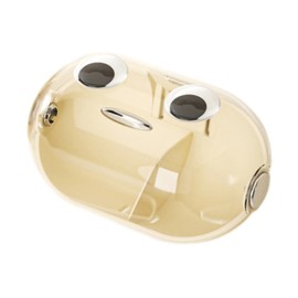 perfeclan Make-up-Puderquastenhalter, Make-up-Schwammhalter, wasserdichte Kosmetik-Ei-Aufbewahrungsbox für Reiserouge, Glitzer-Make-up, Beige