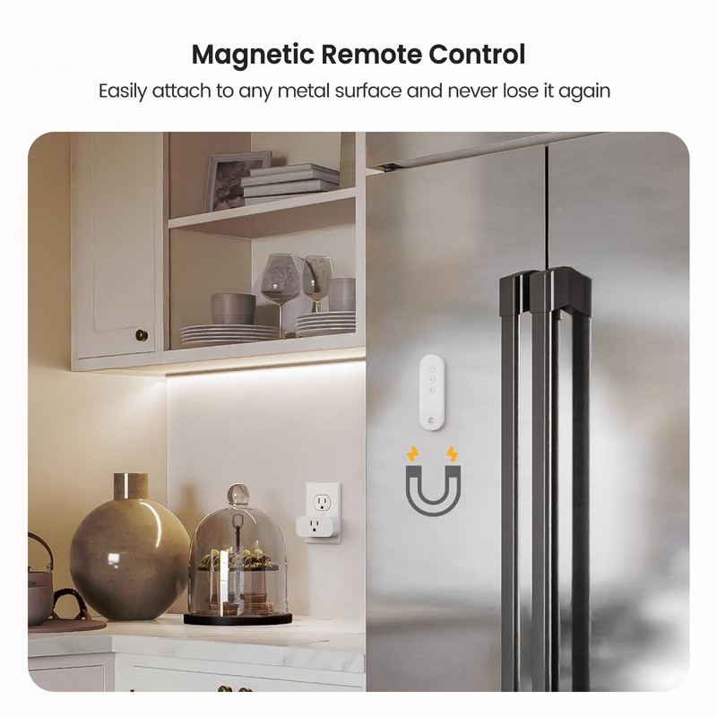 TREATLIFE 3Pack Mini Remote Control Outlet Plug with Magnetic Remote,