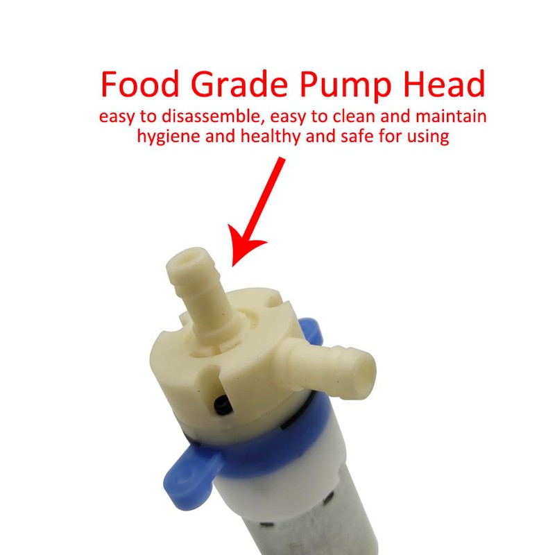 BRINGSMART Mini 12V Food Grade Water Pump 19GPH Low Noise