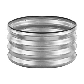 GreatBuddy 2x2x1 ft Round Galvanized Raised Garden Bed, Easy-Assembly Raised Bed with Anti-Cut Gloves & Tools, Rust-Proof Garden Bed for Outdoor, Vegetables, Herbs, Small Trees, Silver