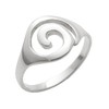 Silverly Women's 925 Sterling Silver Simple Open Circular Swirl Round