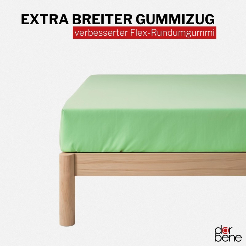 DarBene Premium Fitted Sheet 140 x 200 cm, Set of