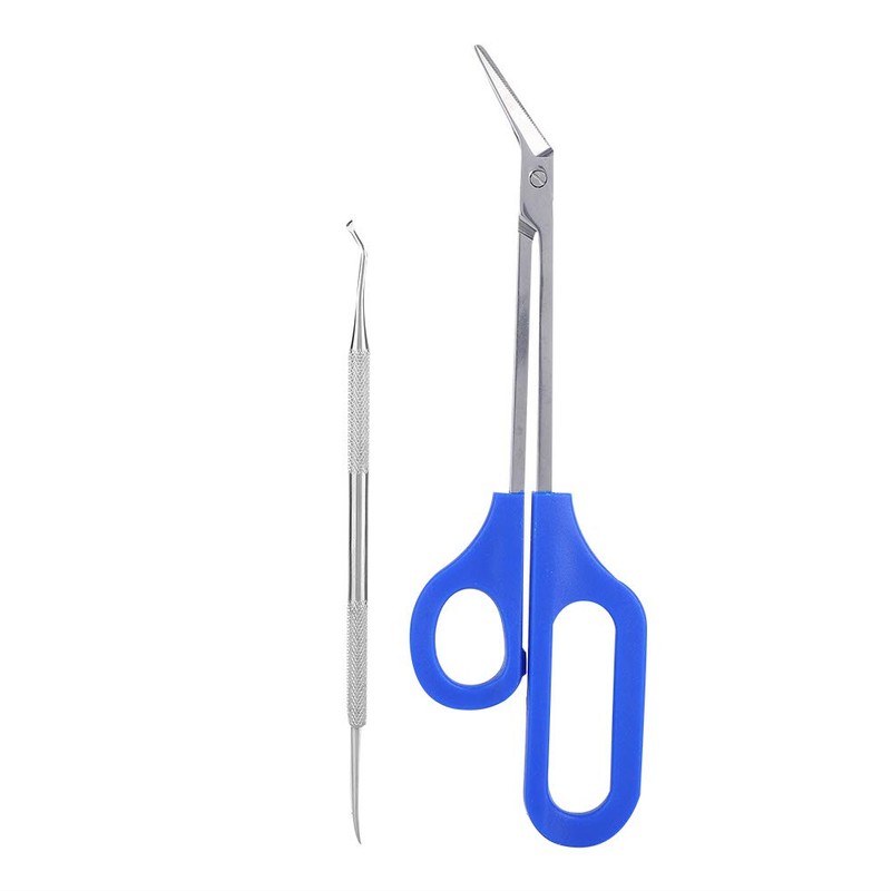 Toenail Scissors with Long Handle, Stainless Steel Pedicure Nail Tool