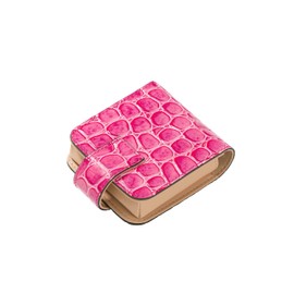 Cockatoo Leather Lipstick Case with Mirror Makeup Holder Portable Small Cosmetic Bag for Women More Colors