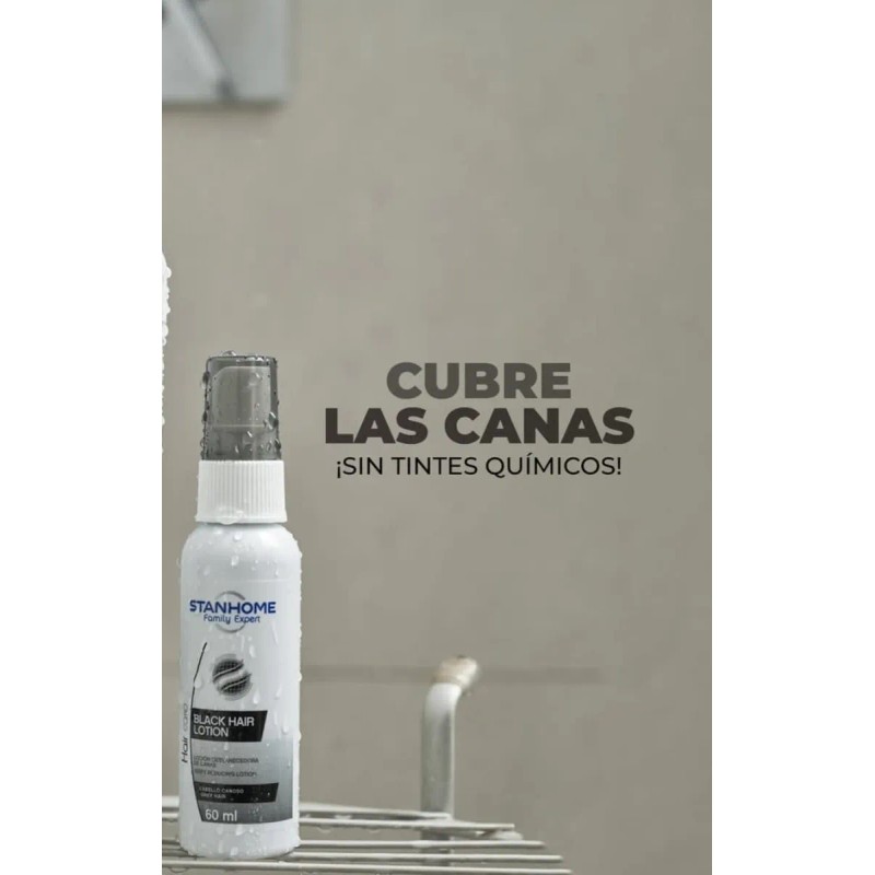 Loción Canas Barba Oscurece Cabello Henna Black Stanhome