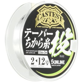 SUNLINE Nylon Line CASTEST Taper Thread Throw, 25.5 ft (75 m), #2-12, Clear Blue