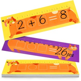 Number Line Dry Erase Boards Cards, Double Sided Writable and Erasable Board-0-10 on One Side & 0-20 on Other Side Math White Board for Kids, Students Home Classroom Must Haves (26 Packs - 12” x 4”)