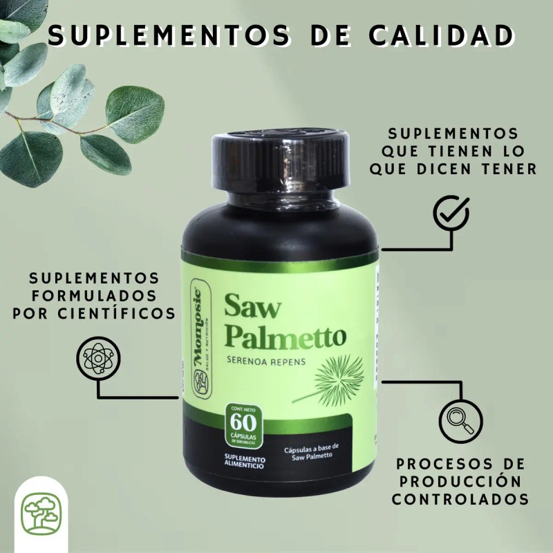 Saw Palmetto Cápsulas Salud Próstata 1000 Dura Mes Momosie
