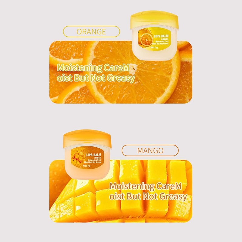 8PC Bálsamo Labial Hidratante con Aceite de Coco y Vitaminas