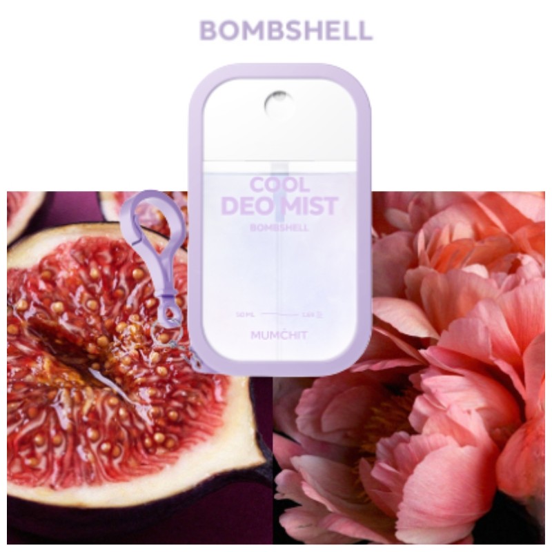 MUMCHIT Cool Deo Keyring Mist 50ml [Summer Limited], Type:Peach Blush