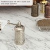 Glios Decorative Handmade Black Pepper Grinder, Refillable Turkish Spice Mill
