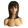 Auflaund Fashion Bob Middle Length Straight Layered Brown Hair Wigs