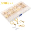 Samcos Terminal Set, C-Shaped, Round Connector Kit, Bare Crimp Terminals,