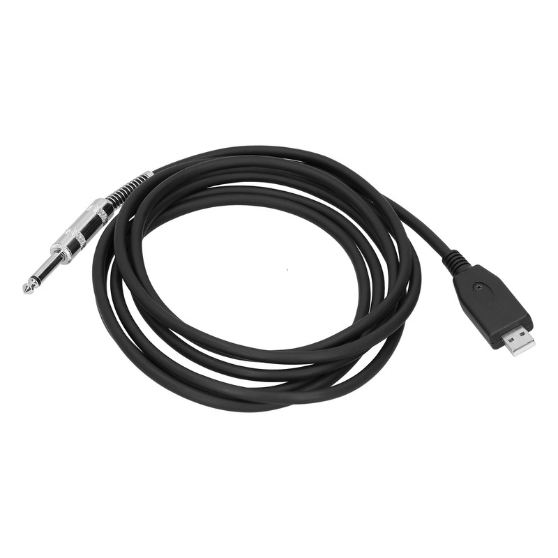 USB Guitar Cable USB Male to 6.35mm Mono Jack Connector