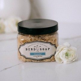 Bend Soap Company Milk Bath, 100% Natural Ingredients, Gentle Cleanser, Hydrates Moisturize and Softens the Skin, Handcrafted Goat Milk Soap, Essential oil, 2 lbs - Unscented