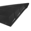 2pcs Rear Left Right Window Louver Bright Black Side Window