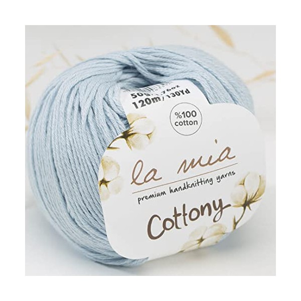 3 Skein La Mia Cottony 100% Cotton Baby Yarn,Each 1.76