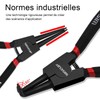 WISEUP Circlip Pliers 7 inch, Straight External Tips (Tip Diameter