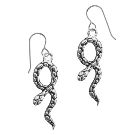 Melanie Golden Jewelry Bohemian Snake Dangle Earrings