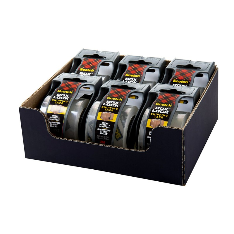 Scotch Box Lock Packing Tape, Clear Packaging Tape, Extreme Grip