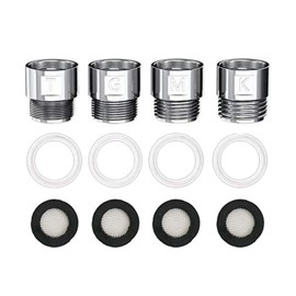 COZY CITY Shower Head and Shower Hose Adapter Set of 4 - Easy Installation - Silver