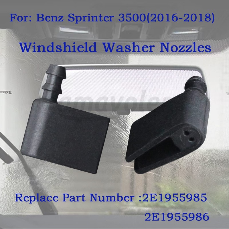 Amavoler Windshield Washer Nozzles Kit Replacement Fit For Benz Sprinter