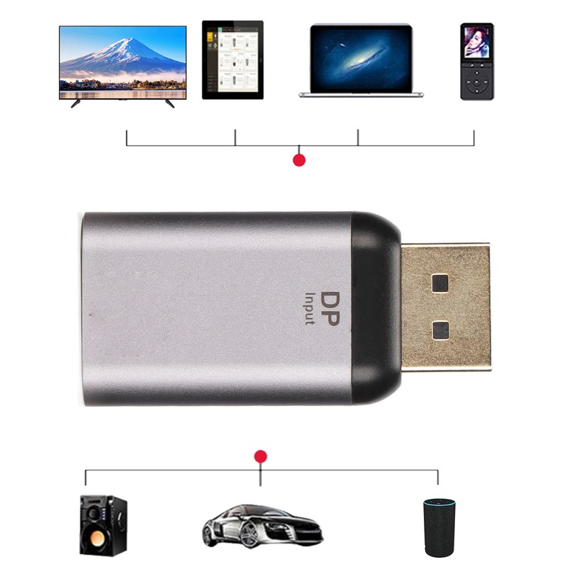 DP DisplayPort Input Male to HD Sink Output Female Displays