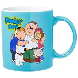 Silver Buffalo Family Guy Ceramic Mug Featuring Peter Griffin, Stewie Griffin, Meg Griffin, Brian Griffin, and Chris Griffin, 20 Ounces