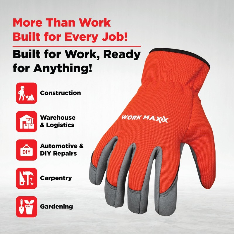 WORK MAXX Thorn-Proof Gardening Gloves – Heavy-Duty Protection for Roses,